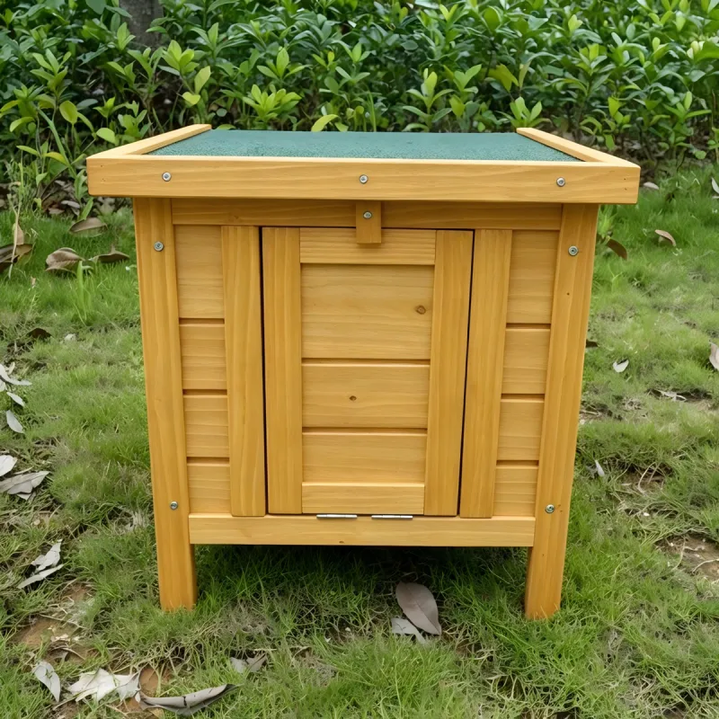 Nichoir cube en bois de pin 42x52x43,5 cm - Abri polyvalent pour animaux