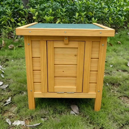 Nichoir cube en bois de pin 42x52x43,5 cm - Abri polyvalent pour animaux