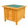 Nichoir cube en bois de pin 42x52x43,5 cm - Abri polyvalent pour animaux