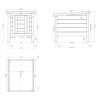 Nichoir cube en bois de pin 42x52x43,5 cm - Abri polyvalent pour animaux