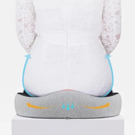 Coussin Ergonomique Coccyx à Mémoire de Forme - Soulagement Lombaire et Confort Assis