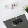 Multiprise Murale Duo USB avec 2 Prises Secteur - Charge Rapide et Sécurisée