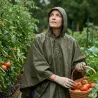 Poncho imperméable polyester enduit kaki taille unique