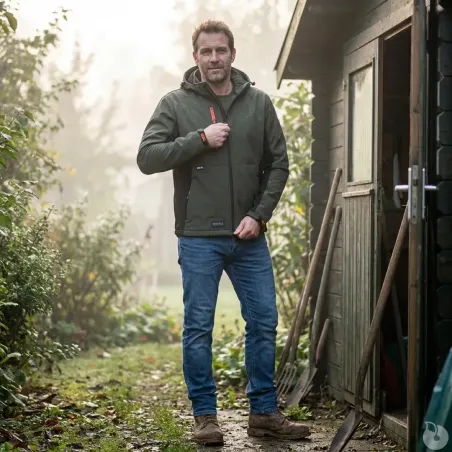 Veste Softshell Trystan Kaki/Noir Herock M à 3XL – Déperlante & robuste