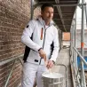 Veste Softshell Trystan Blanc/Noir Herock M à 3XL – Coupe-vent & déperlante