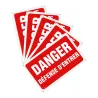 Lot de 5 Panneaux DANGER DÉFENSE D'ENTRER Alu 30X20cm