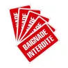 Lot de 5 panneaux Baignade interdite aluminium 30 x 20 cm | Ducatillon