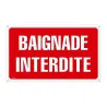 Lot de 5 panneaux Baignade interdite aluminium 30 x 20 cm | Ducatillon
