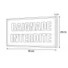 Lot de 5 panneaux Baignade interdite aluminium 30 x 20 cm | Ducatillon
