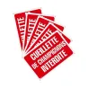 Lot de 5 panneaux Cueillette de champignons interdite aluminium 30 x 20 cm | Ducatillon