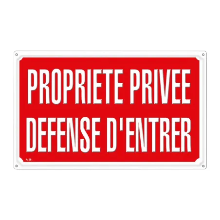 Lot de 10 Panneaux PROPRIETE PRIVEE DEFENSE D'ENTRER Akilux 35 x 25cm