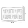 Panneau PROPRIETE PRIVEE DEFENSE D'ENTRER Alu 35 x 25cm