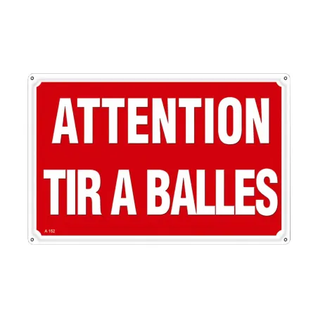 Lot de 10 panneaux Attention tir à balles Akilux 26 x 20 cm | Ducatillon