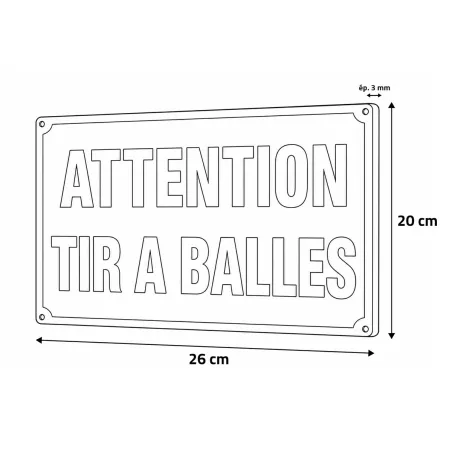 Lot de 10 panneaux Attention tir à balles Akilux 26 x 20 cm | Ducatillon