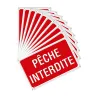 Lot de 10 panneaux Pêche interdite Akilux 26 x 20 cm | Ducatillon