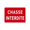 Lot de 5 Panneaux « Chasse interdite » Alu 26x20cm 