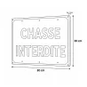 Lot de 5 Panneaux « Chasse interdite » Alu 26x20cm 