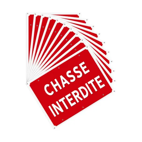 Lot de 10 Panneaux « Chasse interdite » Akilux 26x20cm