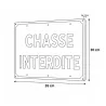 Lot de 10 Panneaux « Chasse interdite » Akilux 26x20cm