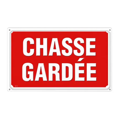 Panneau Chasse gardée aluminium 30 x 20 cm | Signalisation chasse | Ducatillon