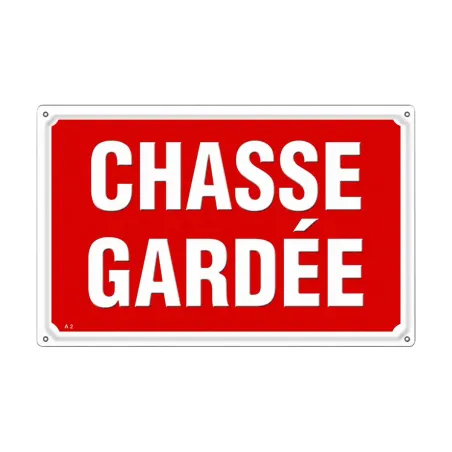 Lot de 10 Panneaux CHASSE GARDÉE Akilux 26 X 20 cm