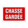 Lot de 10 Panneaux CHASSE GARDÉE Akilux 26 X 20 cm