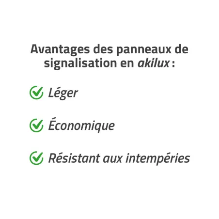 Lot de 10 Panneaux CHASSE GARDÉE Akilux 26 X 20 cm