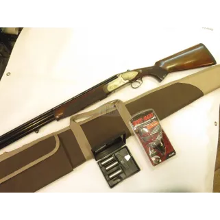 FUSIL SUPERPOSE FIRST 12-71CM EXTRACTEUR MONO DETENTE + HOUSSE + CORDON NETTOYAG