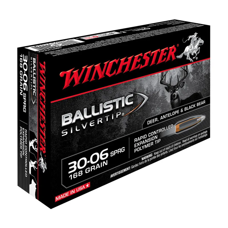 WINCHESTER 30-06 BALLISTIC SILVERTIP 168gr X20