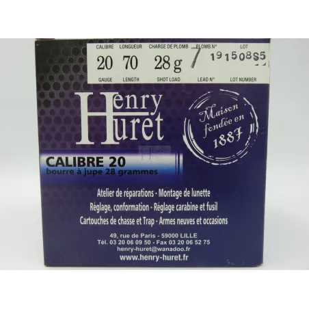 Cart Henry Huret cal 20 BJ 28 g Pl 7d Boite de 25