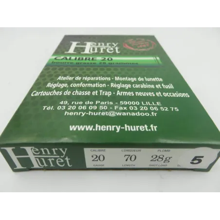 Cart Henry Huret cal 20 BG 28 g Pl 5 Boite de 10