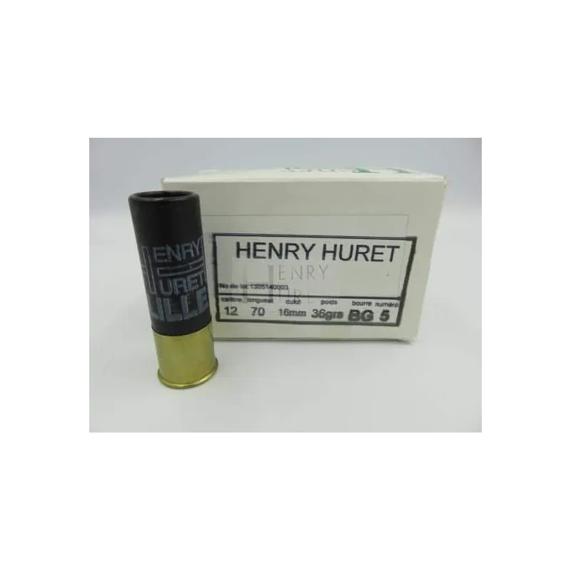 Cart Henry Huret cal 12 BG 36 g Pl 5 Boite de 10