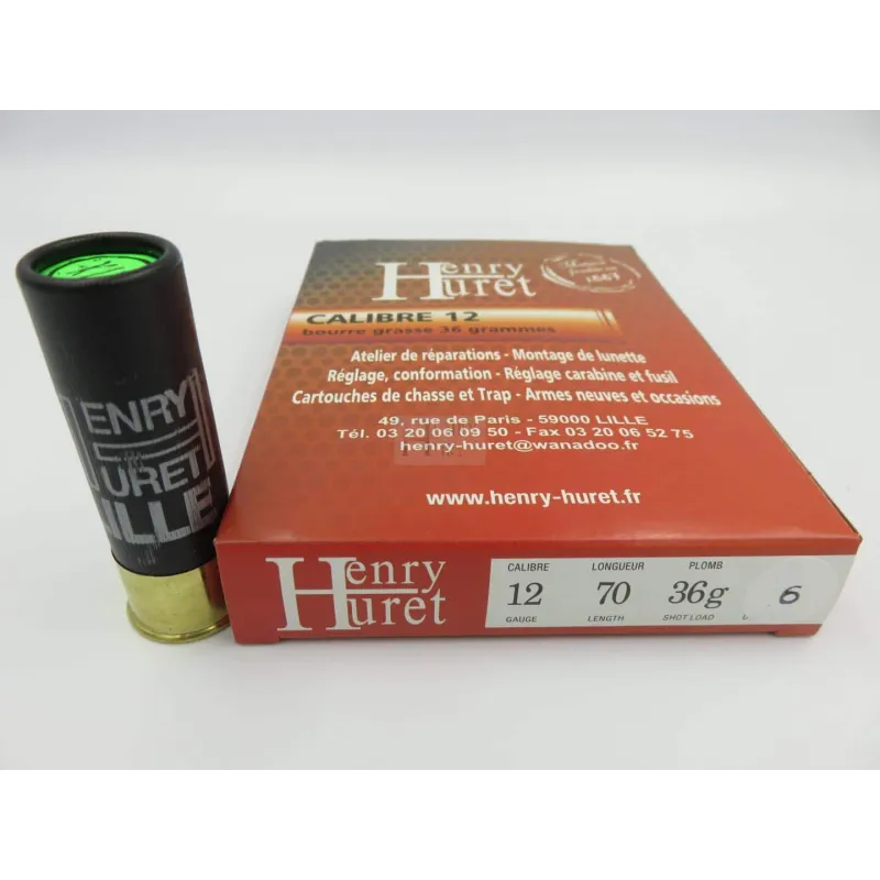 Cart Henry Huret cal 12 BG 36 g Pl 6 Boite de 10