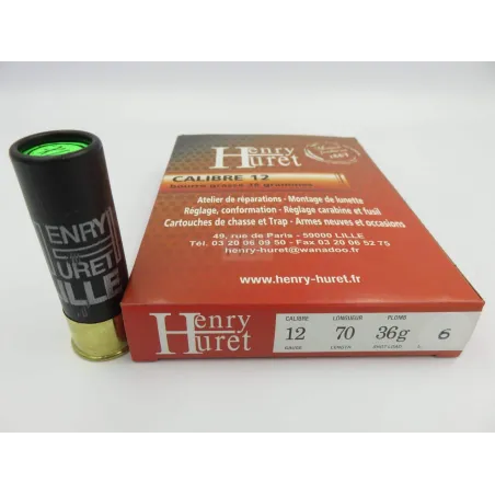 Cart Henry Huret cal 12 BG 36 g Pl 6 Boite de 10