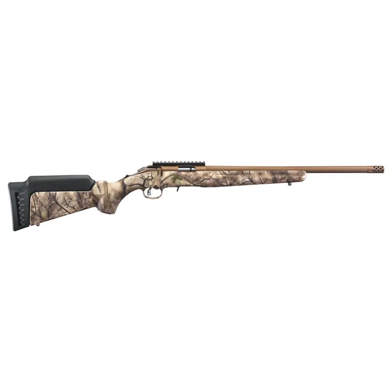RUGER AMERICAN RIMFIRE .22LR 10CPS 18" 46CM FILET 1-2-28" CAMO