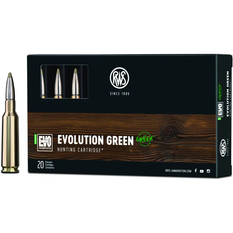 RWS 300WIN MAG 139 GRAINS 9 GR EVO GREEN