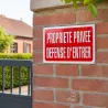Lot de 5 Panneaux PROPRIETE PRIVEE DEFENSE D'ENTRER Alu 35 x 25cm