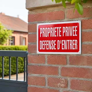 Panneau PROPRIETE PRIVEE DEFENSE D'ENTRER Alu 35 x 25cm