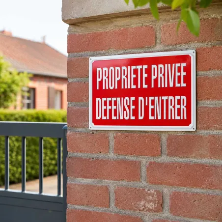 Panneau PROPRIETE PRIVEE DEFENSE D'ENTRER Alu 35 x 25cm