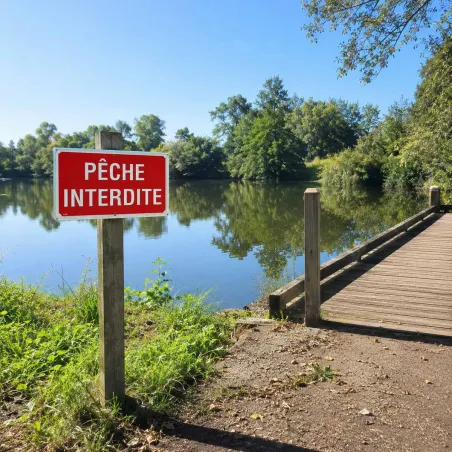 Panneau PÊCHE INTERDITE Aluminium 30X20cm à l'unité 