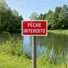 Panneau PÊCHE INTERDITE Akilux 26X20cm à l'unité