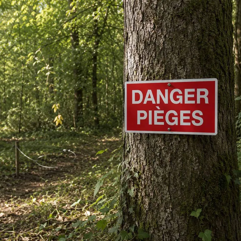 Panneau DANGER PIÈGES Akilux 26x20cm à l'unité 