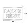 Panneau DANGER PIÈGES Akilux 26x20cm à l'unité 