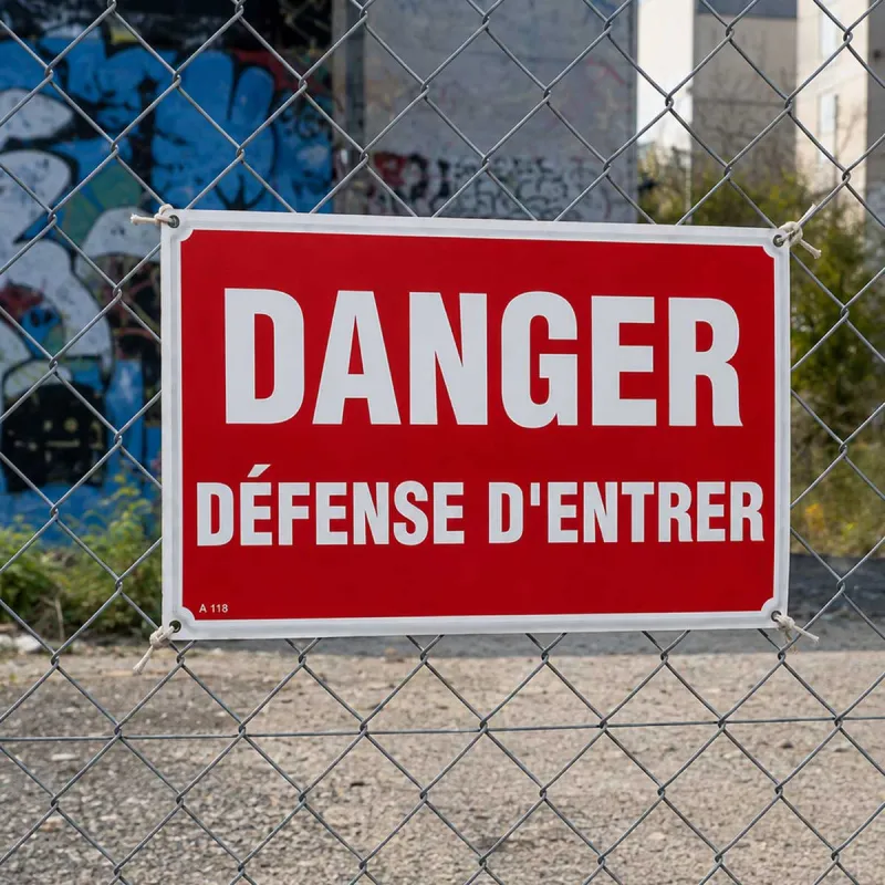 Panneaux DANGER DÉFENSE D'ENTRER aluminium 30x20cm chasse