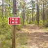 Panneau Chasse gardée aluminium 30 x 20 cm | Signalisation chasse | Ducatillon