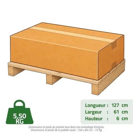 Lot de 2 chiliennes pin coton 300D gris