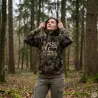 Sweat capuche camo Woodland 80% coton 280g poche ventrale