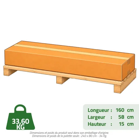 Banc de jardin en bois autoclave 150 cm