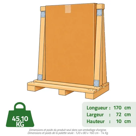 Table pique-nique en bois traité autoclave 160 cm