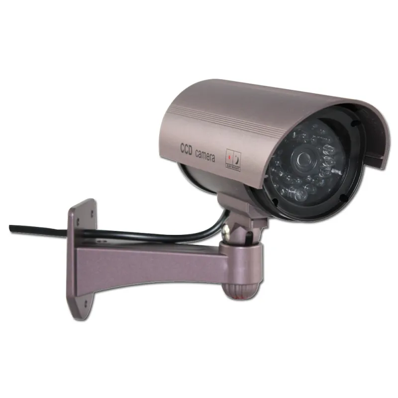 Caméra de surveillance factice voyant LED boitier ABS 8x17cm